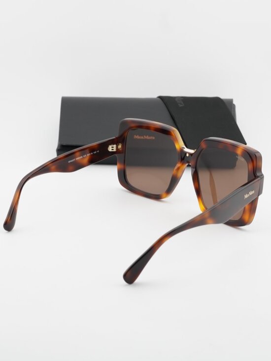 Max Mara ERNEST MM0088 52E Square Sunglasses - Havana / Brown main image 3
